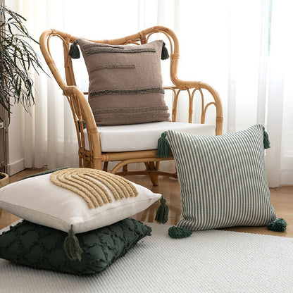 Textured Woven Decorative Pillow