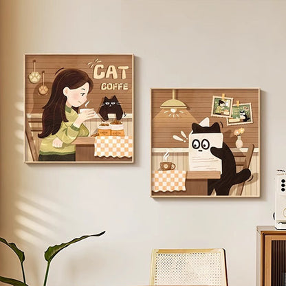 Cat-Themed Wall Art Print Homeandso