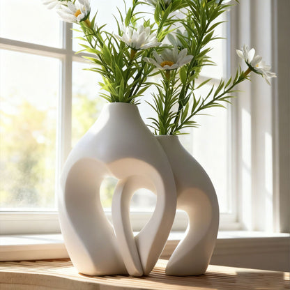Heart-Shaped Ceramic Vase Homeandso