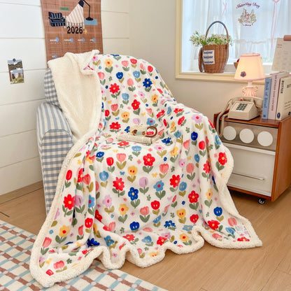 Plush Checkered Throw Blanket