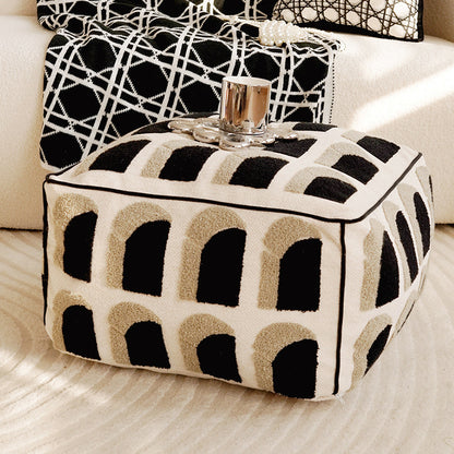 Geometric Patterned Floor Pouf