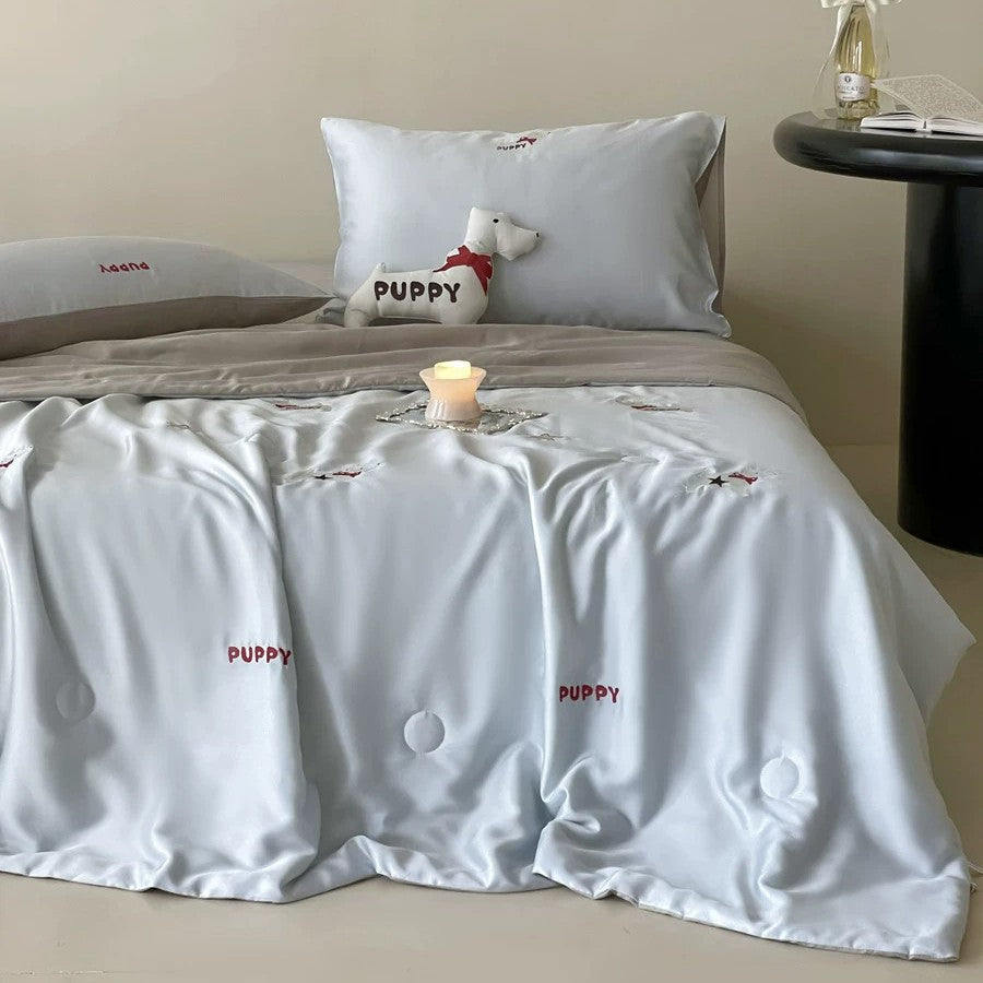 Decorative Silky Smooth Embroidered Bedding Set Homeandso