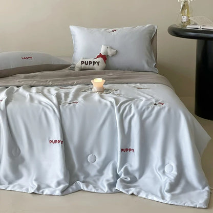 Decorative Silky Smooth Embroidered Bedding Set Homeandso