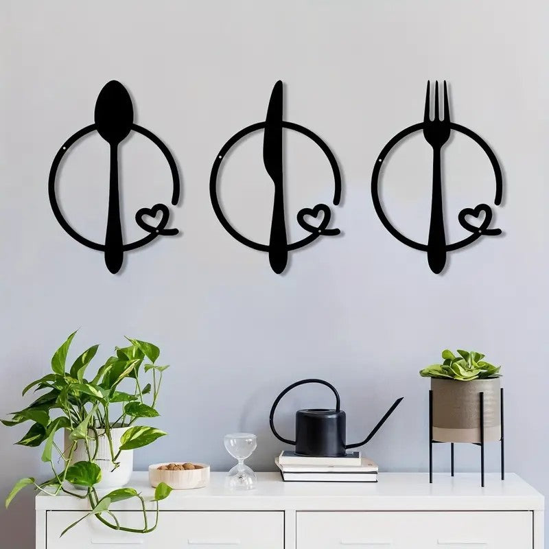 Elegant Dining Utensil Wall Art Homeandso
