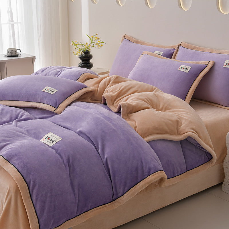 Plush Velvet Comforter Set
