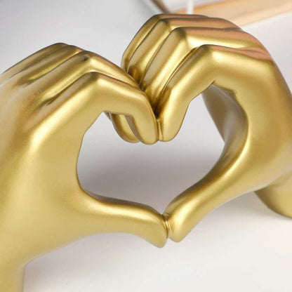 Heart-Shaped Hand Gesture Sculpture Homeandso