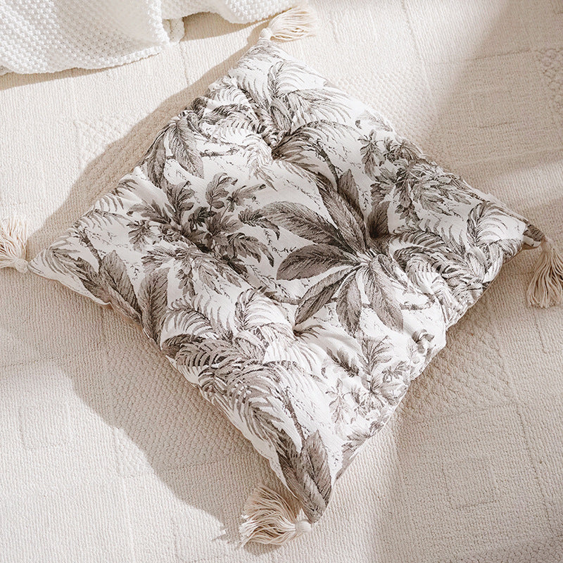 Floral-Patterned Decorative Floor Cushion