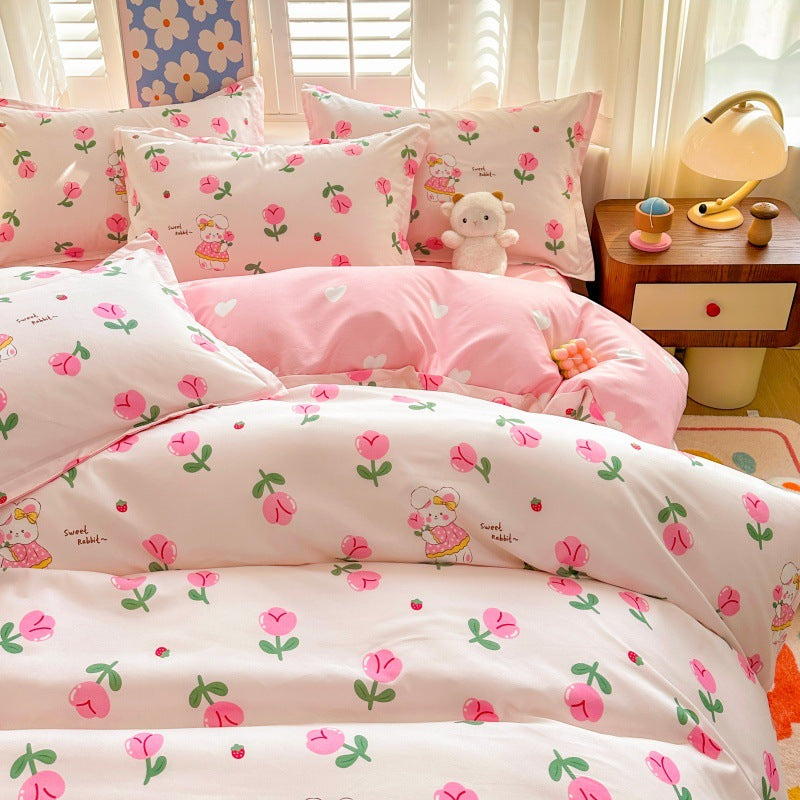 Playful Cartoon Bear Bedding Set Homeandso