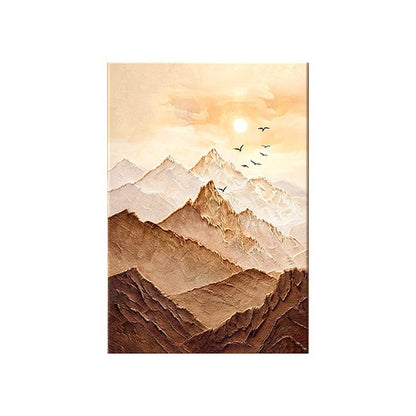 Textured Mountain Landscape Canvas Art Homeandso