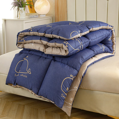 Premium Flannel Checkered Comforter Set
