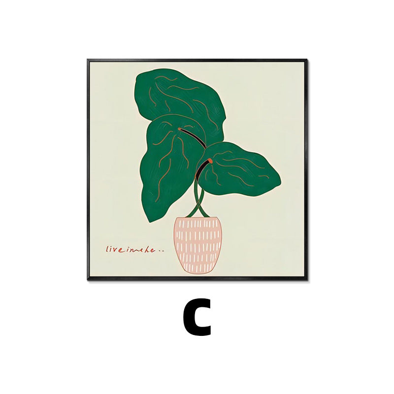 Abstract Plant-Themed Art Print Homeandso