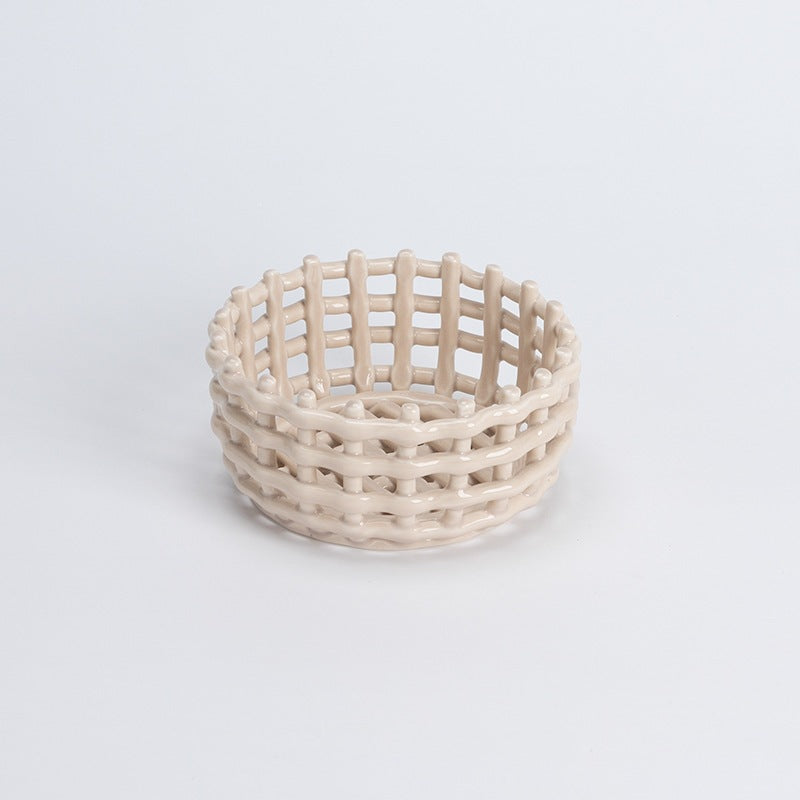 Elegant Decorative Woven Storage Bowl Homeandso