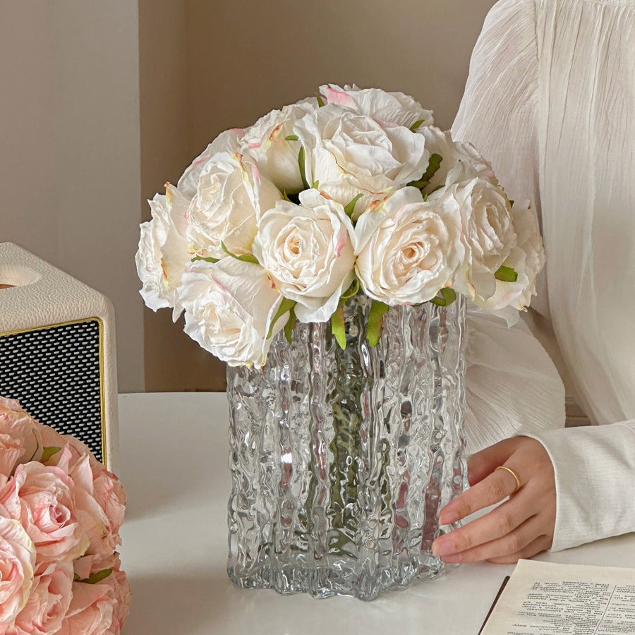 Faux Floral Rose Bouquet Arrangement