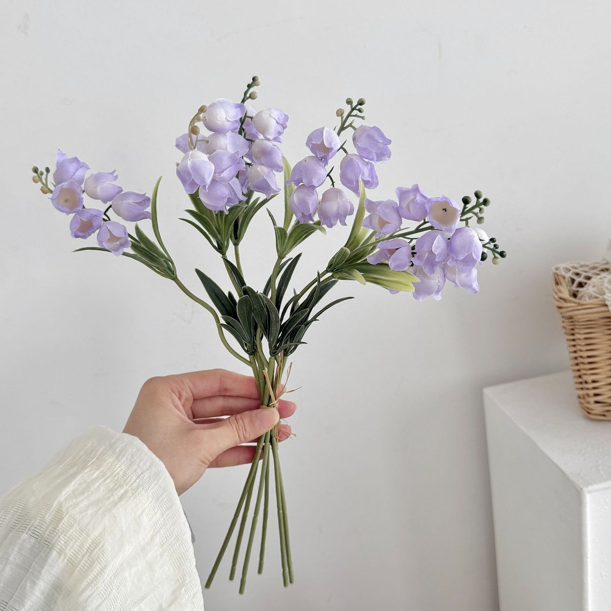 Lifelike Decorative Purple Floral Bouquet