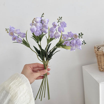 Lifelike Decorative Purple Floral Bouquet