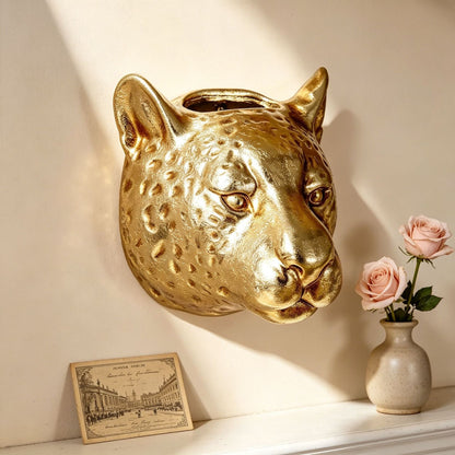 Decorative Leopard Head Planter Homeandso