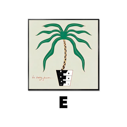Abstract Plant-Themed Art Print Homeandso