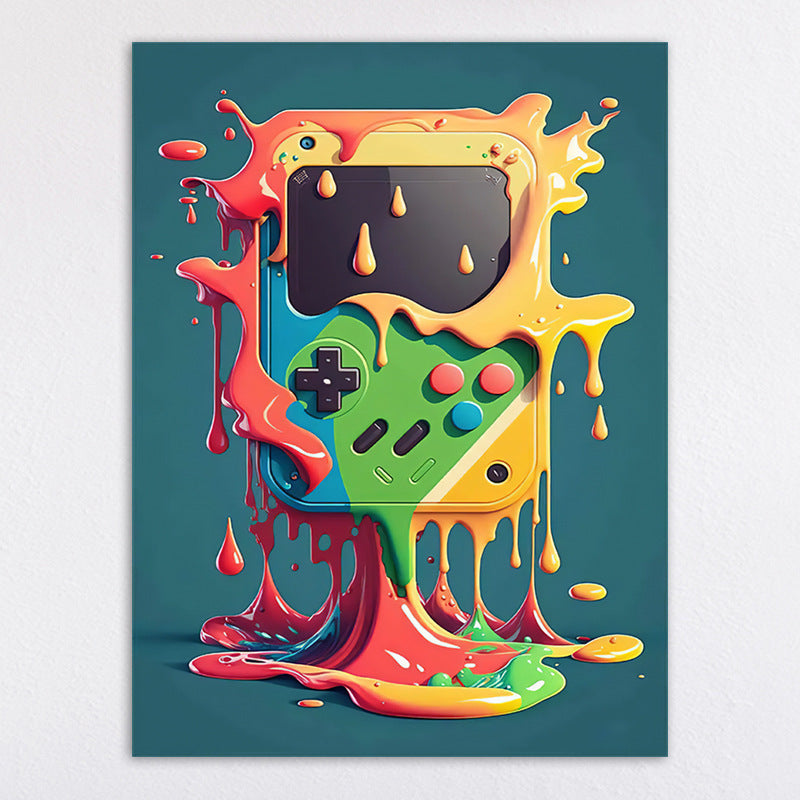 Vibrant Retro Gaming Console Art Print Homeandso