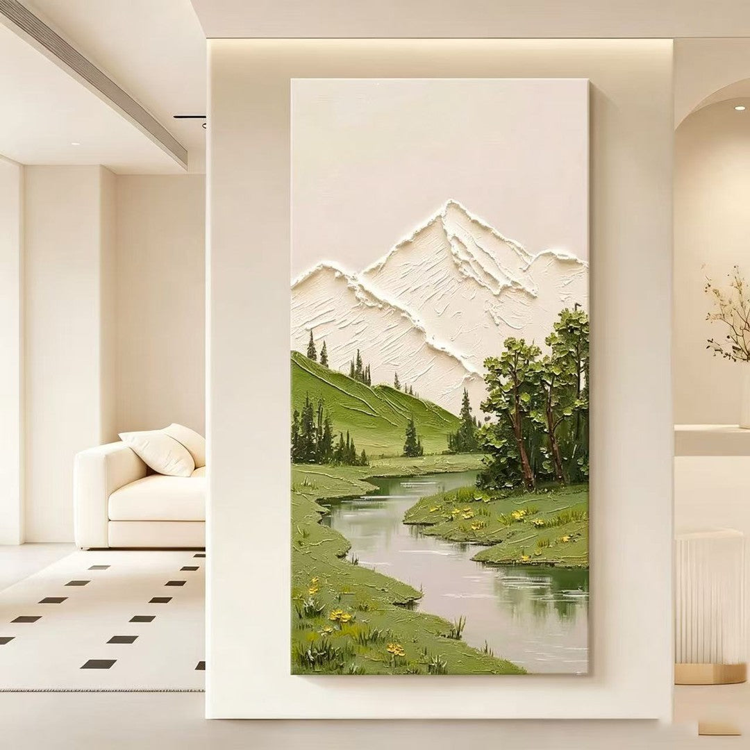 Textured Mountain Landscape Relief Canvas Art Homeandso