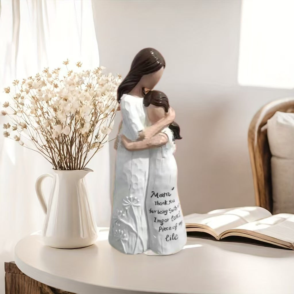 Heartwarming Mother-Daughter Figurine Homeandso