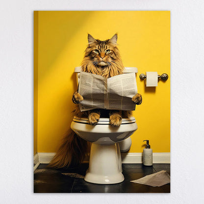 Whimsical Cat-Themed Wall Art Print Homeandso