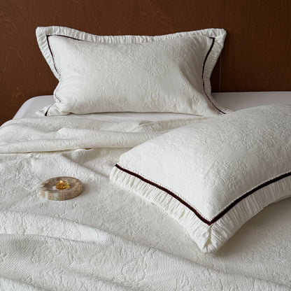 Decorative Elegant Floral Embroidered Bedspread Set Homeandso