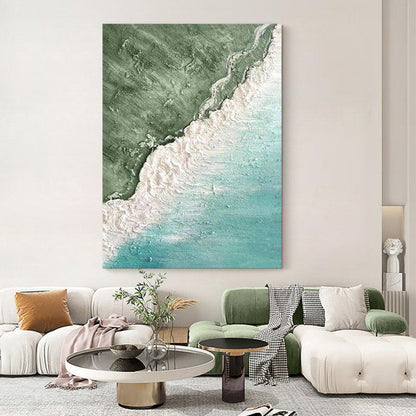 Textured Coastal Wave Canvas Artwork Homeandso