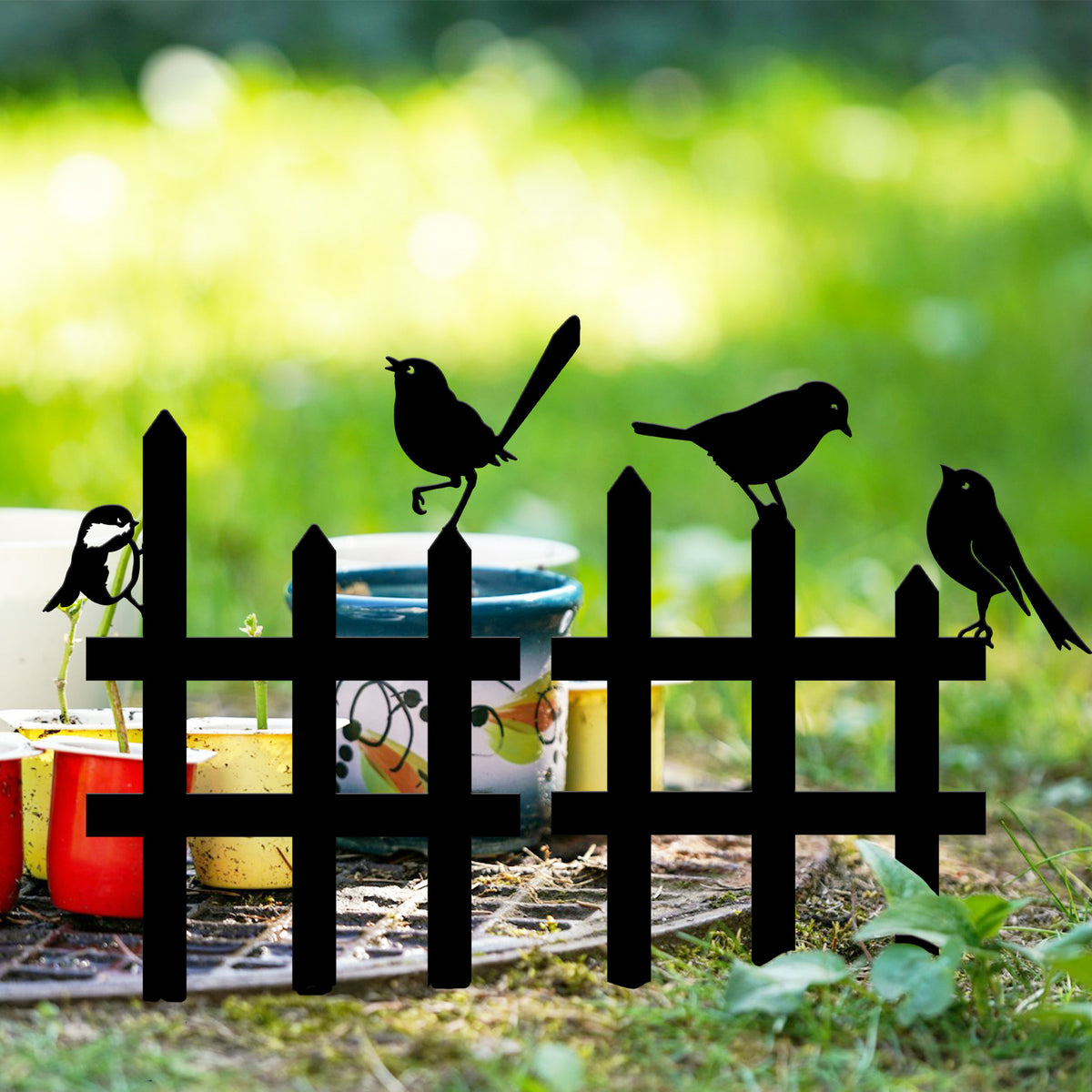 Decorative Bird Fence Wall Art Homeandso