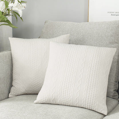 Textured Knit Decorative Pillow