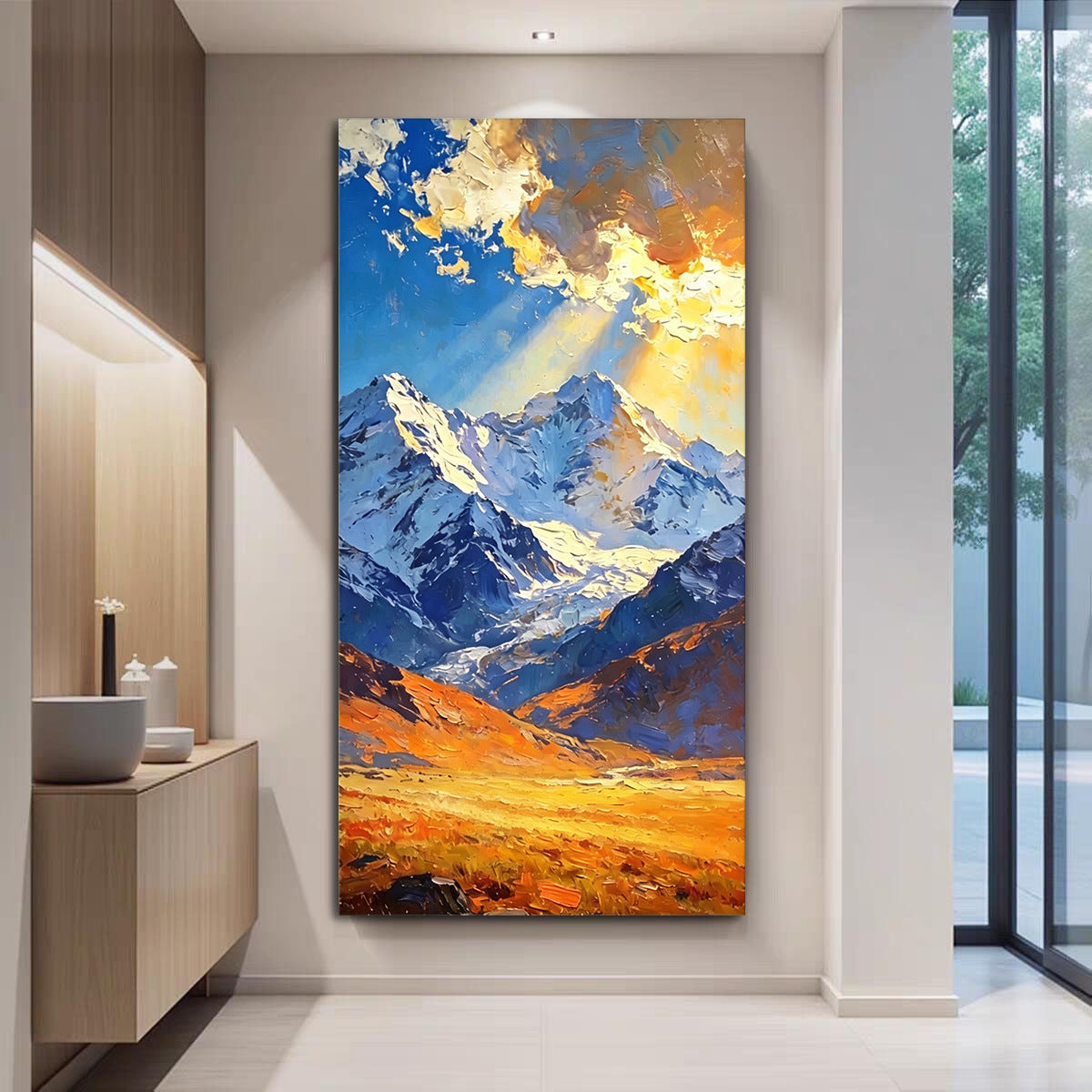 Serene Mountain Landscape Canvas Art Homeandso