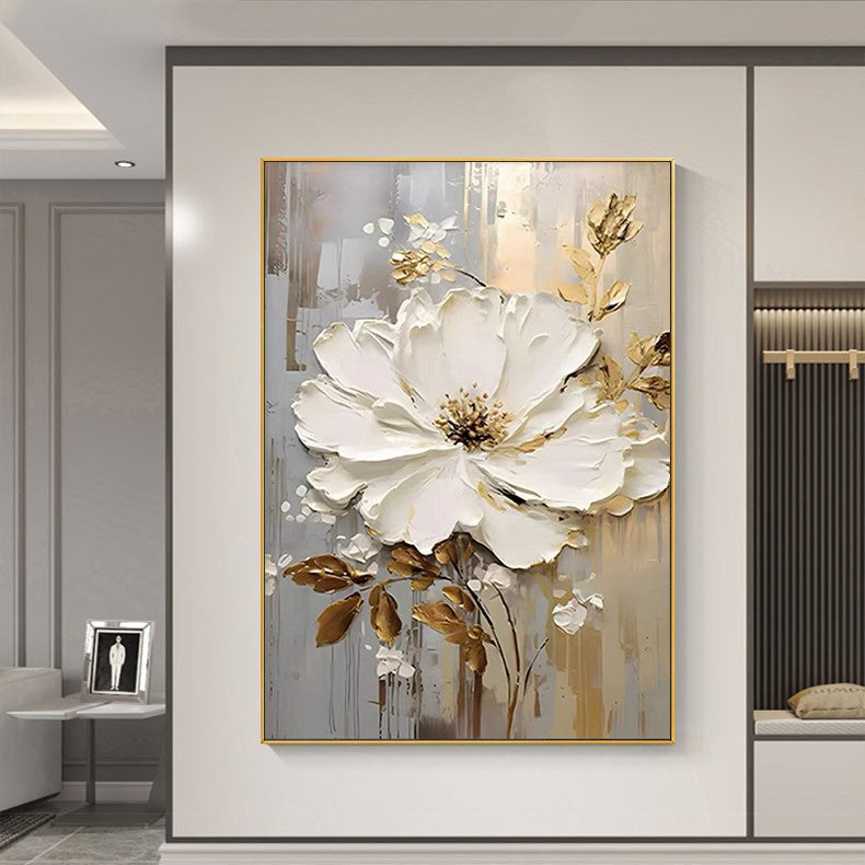 Textured Floral 3D Wall Artwork Homeandso