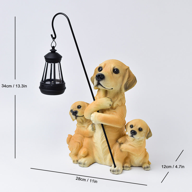 Decorative Dog Lantern Sculpture Homeandso
