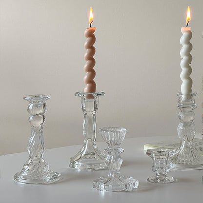 Luxurious Cut Glass Candle Holder