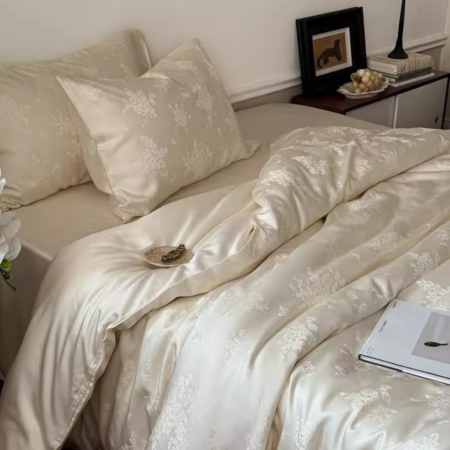 Luxurious Woven Cotton Duvet Cover Set