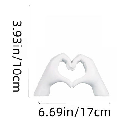 Heart-Shaped Hand Gesture Sculpture Homeandso