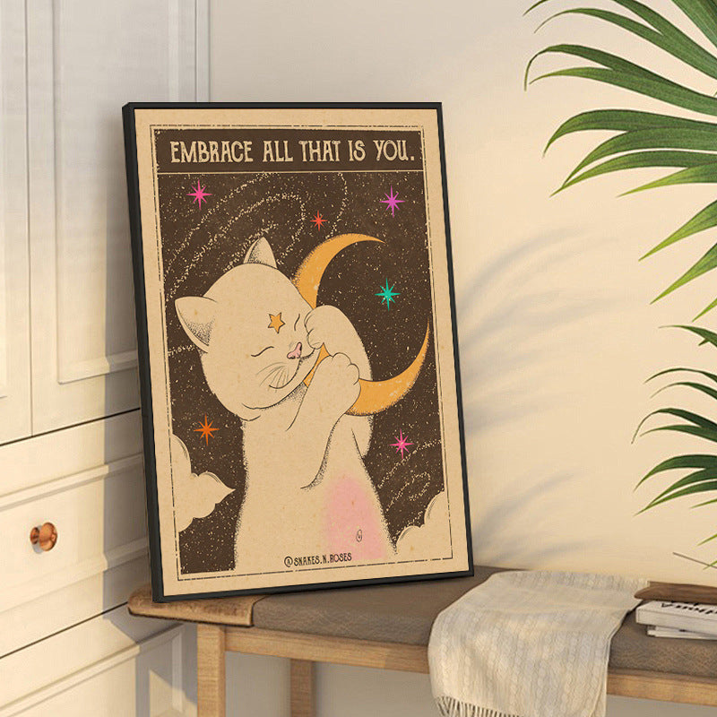 Cute Cat-Inspired Framed Wall Art Homeandso