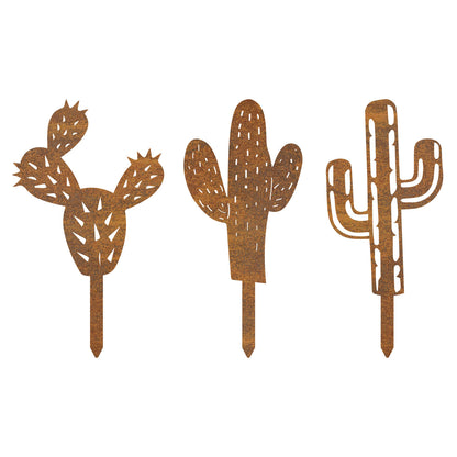 Decorative Cactus Garden Stakes Homeandso