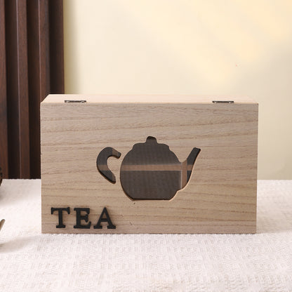 Wooden Tea Storage Box Homeandso