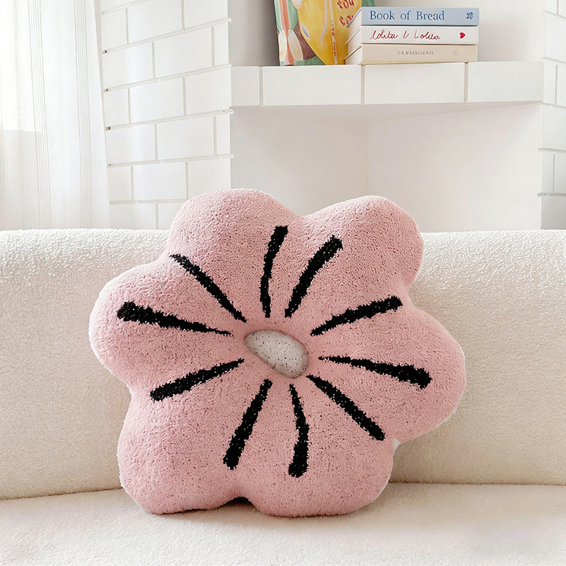 Decorative Floral-Shaped Throw Pillow