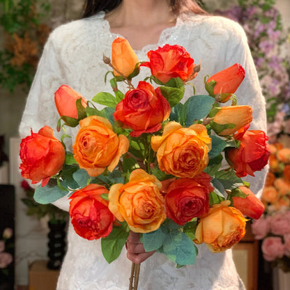 Lifelike Decorative Rose Bouquet
