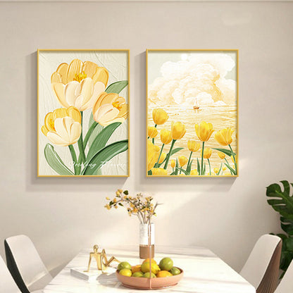 Framed Floral Canvas Artwork Homeandso