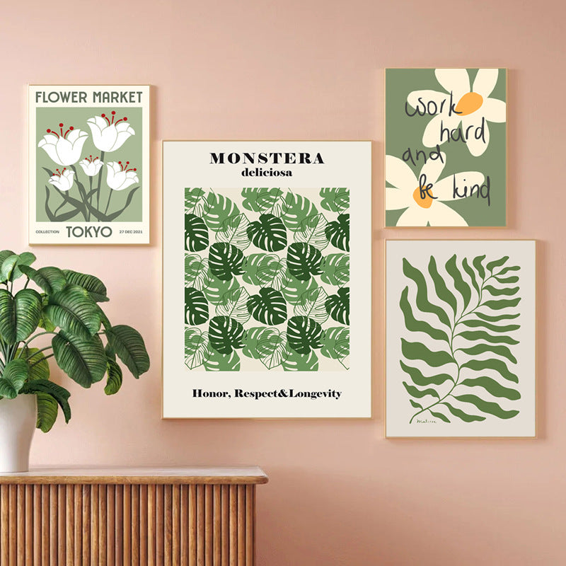 Floral Checkerboard Art Print Homeandso