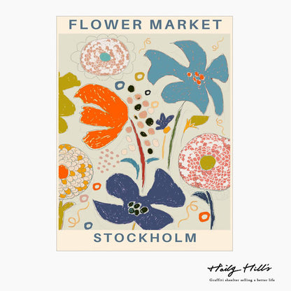 Decorative Floral Wall Art Print Homeandso