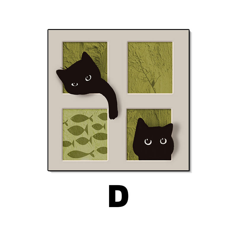 Decorative Framed Cat Artwork Homeandso