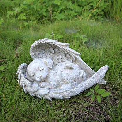 Decorative Sleeping Puppy Figurine Homeandso