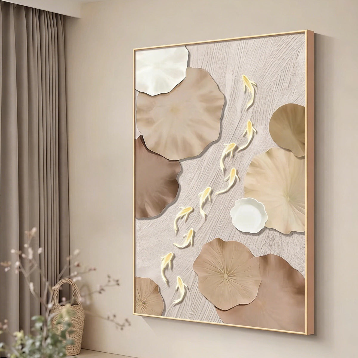 3D Koi Fish Relief Wall Art Homeandso