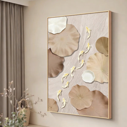 3D Koi Fish Relief Wall Art Homeandso