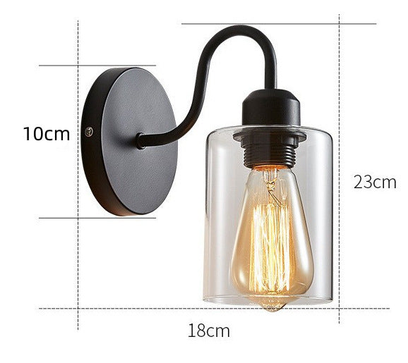 Vintage Glass Wall Sconce