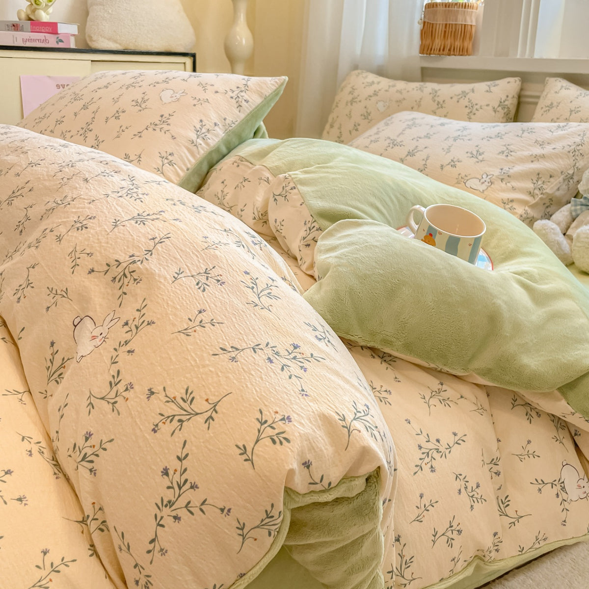 Playful Cartoon Print Duvet Cover Set Homeandso