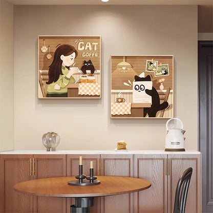 Cat-Themed Wall Art Print Homeandso